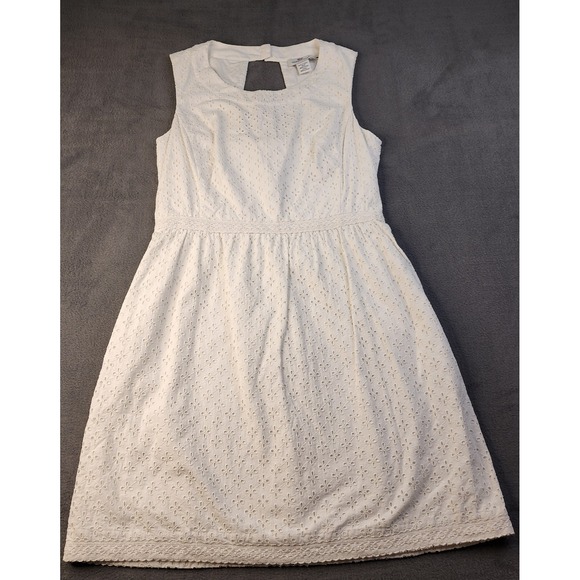 Vineyard Vines Dresses & Skirts - Vineyard Vines Womens White Eyelet Lace Sleeveless Dress Size 10 Feminine Preppy